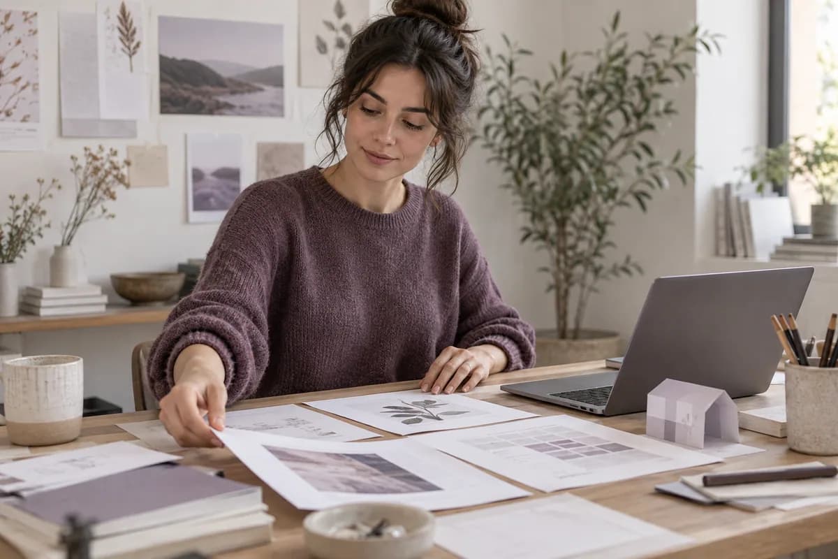 Creator arranging the pages of a downloadable resource